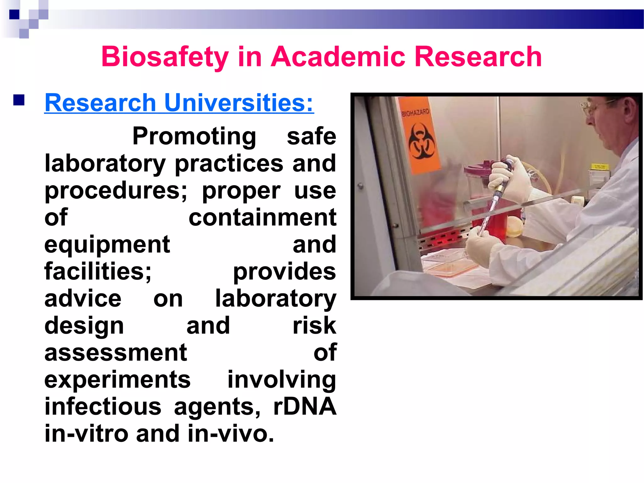 Safety considerations and guidelines veterinary microbiology laboratory ...