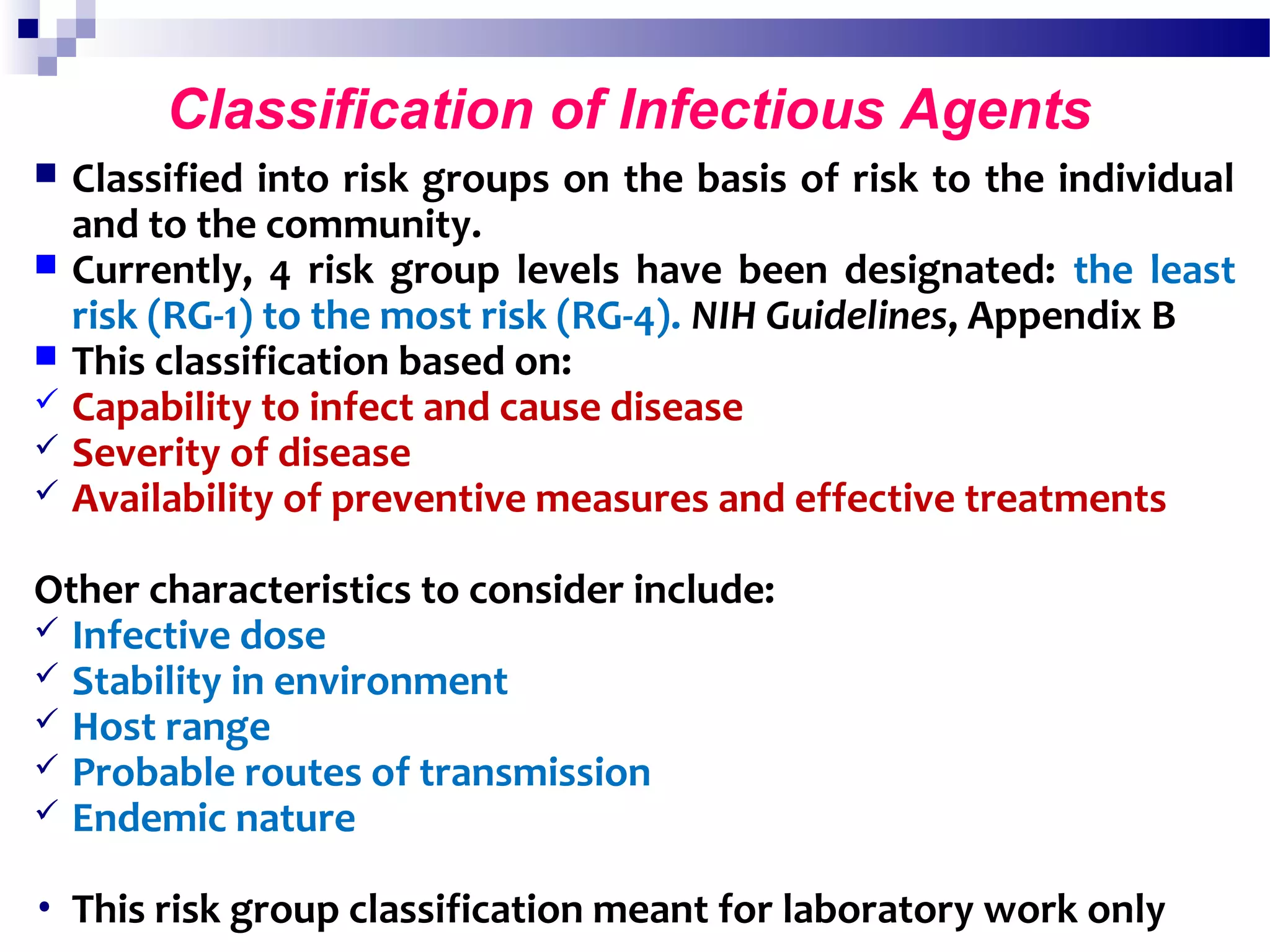 Safety considerations and guidelines veterinary microbiology laboratory ...
