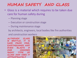 Safety considerations for use of glass in buildings | PPTX
