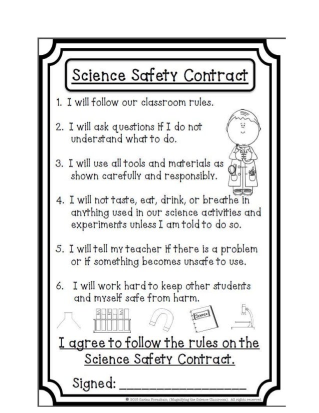 3rd Grade Safety Contracts