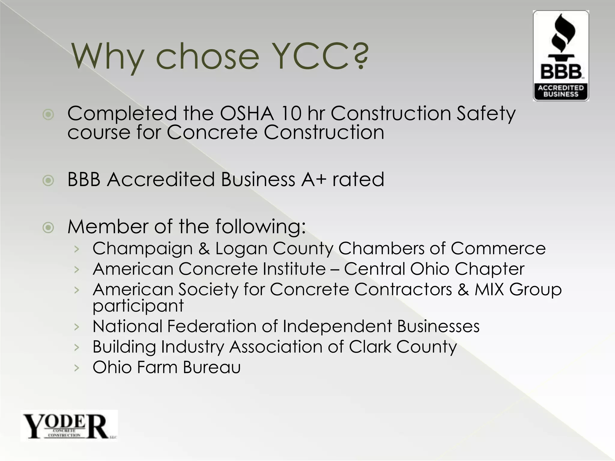 Experienced employees on every job