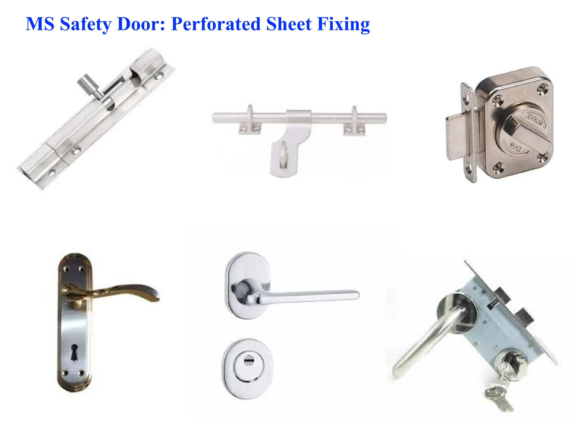 MS Safety Door: Perforated Sheet Fixing
 