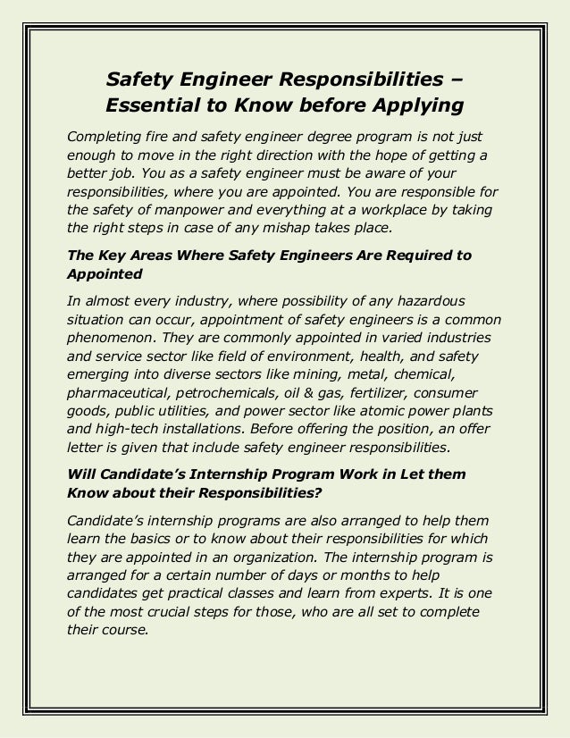 Safety Engineer Responsibilities Essential to Know before Applying.pdf