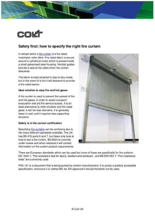 Safety first how to specify the right fire curtain