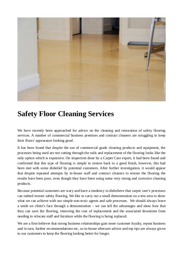 Safety Floor Cleaning Services