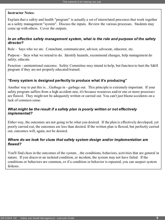 Safety & health management