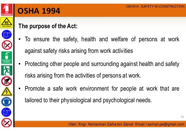 purpose of a health and safety The health, safety and security of your workplace often contributes to the overall success of the business while implementing safety and security procedures may be daunting, some aspects are legally required, while. purpose of a health and safety The health, safety and security of your workplace often contributes to the overall success of the business while implementing safety and security procedures may be daunting, some aspects are legally required, while.