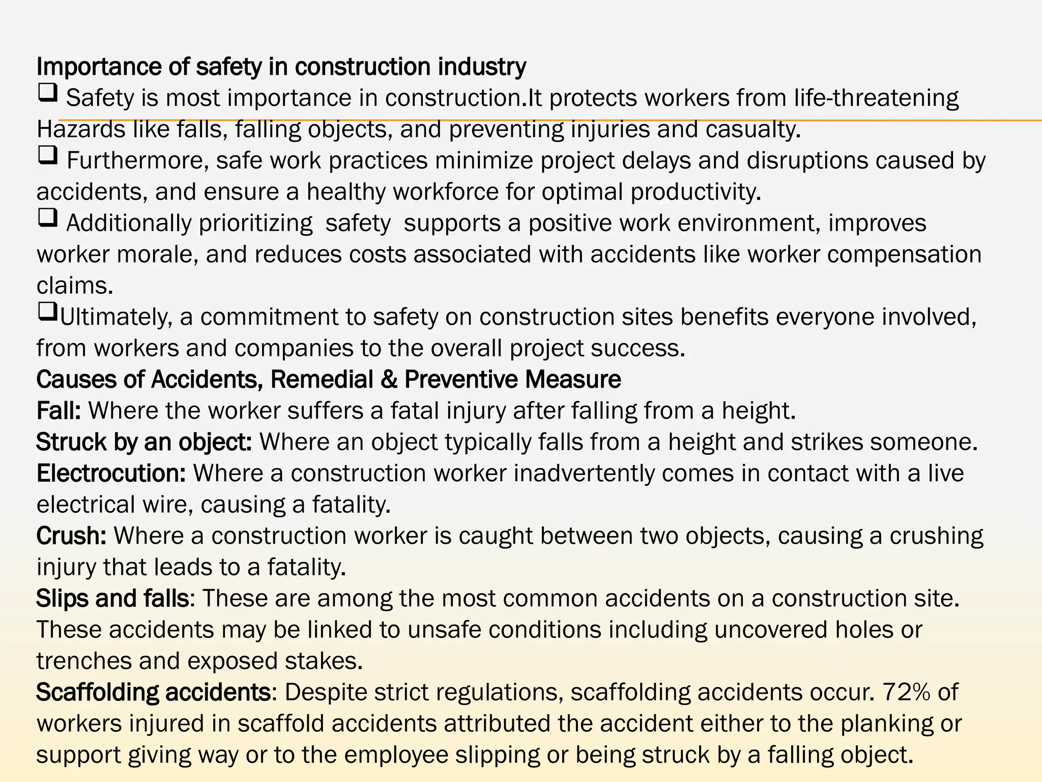SAFETY IN CONSTRUCTION INDUSTRY, CIVIL ENGINEERING | PPTX