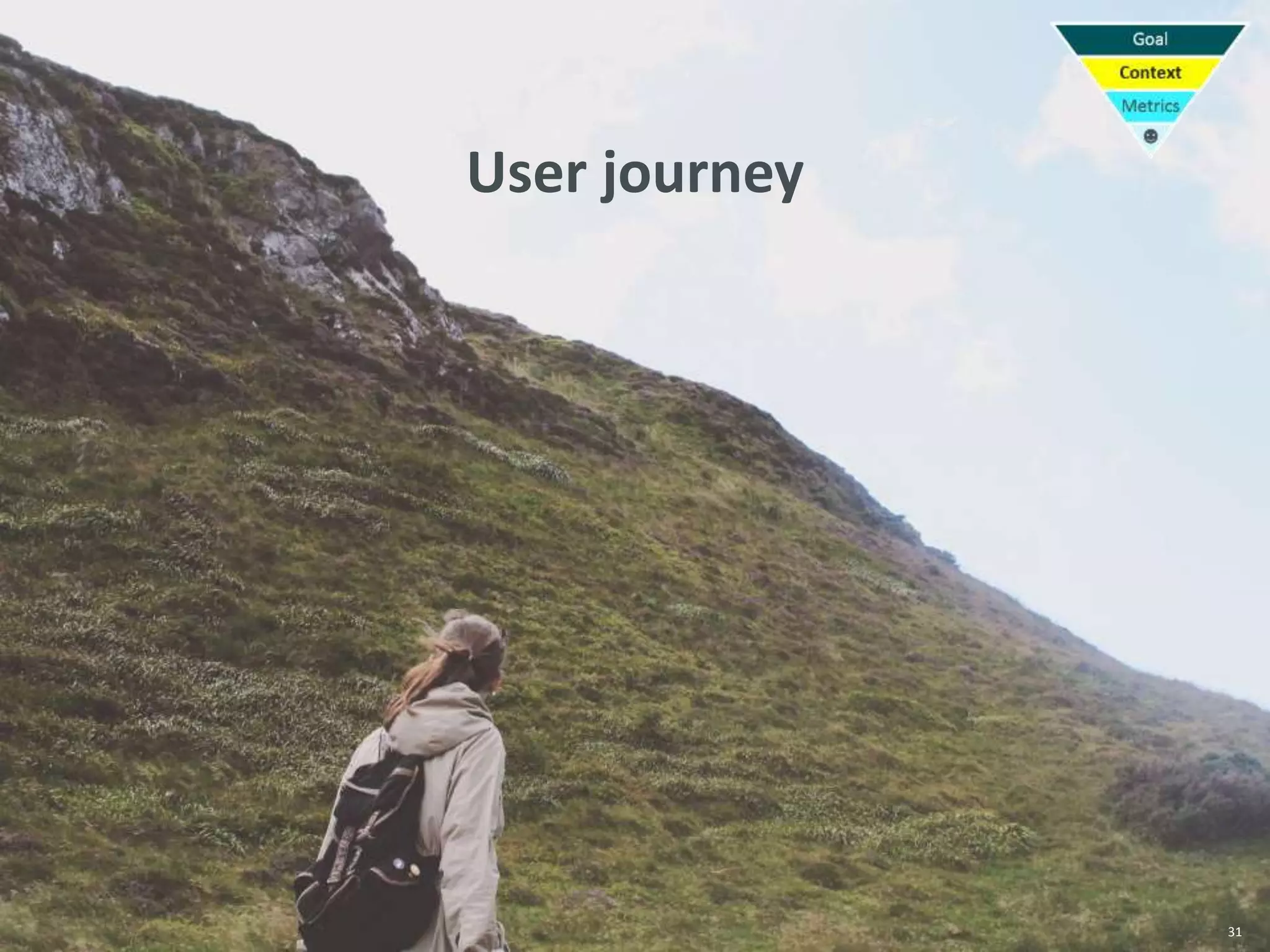 31
User journey
 