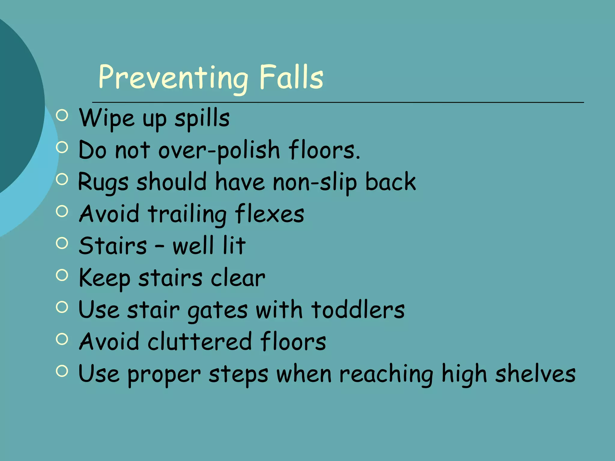 Clean Desk Prevent Fall Safety in the home | PPT