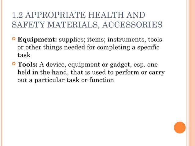 Safety in the workshop final | PPT