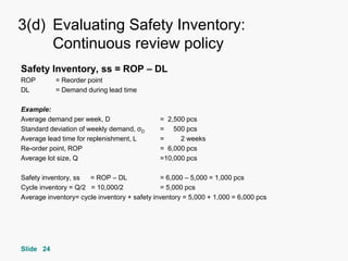 Safety Inventory Example Calculating Safety Inventory: Introduction & Implementation Concept | PDF