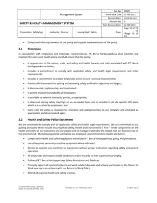 Safety management system | DOC