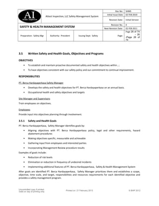 Safety management system | DOC