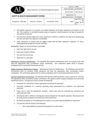 Safety management system | DOC