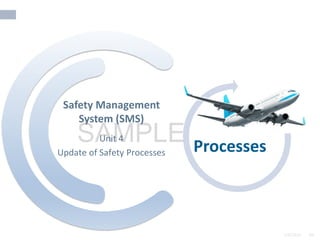 2/6/2024 84
SAMPLE
2/6/2024 84
Unit 4
Update of Safety Processes
Safety Management
System (SMS)
Processes
 
