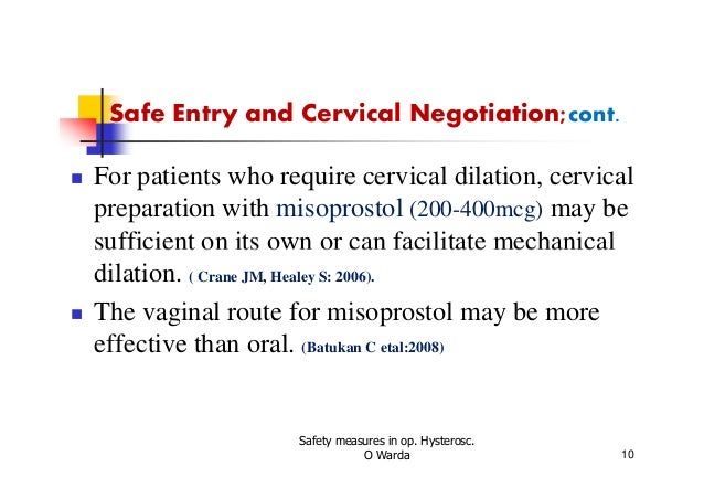 oral misoprostol hysteroscopy