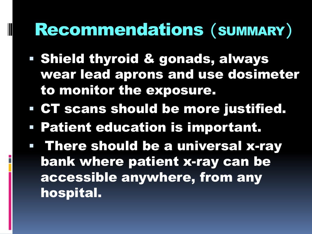 Safety Measures in Radiology Department
