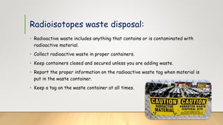 Safety measures while handling radioisotopes | PPT