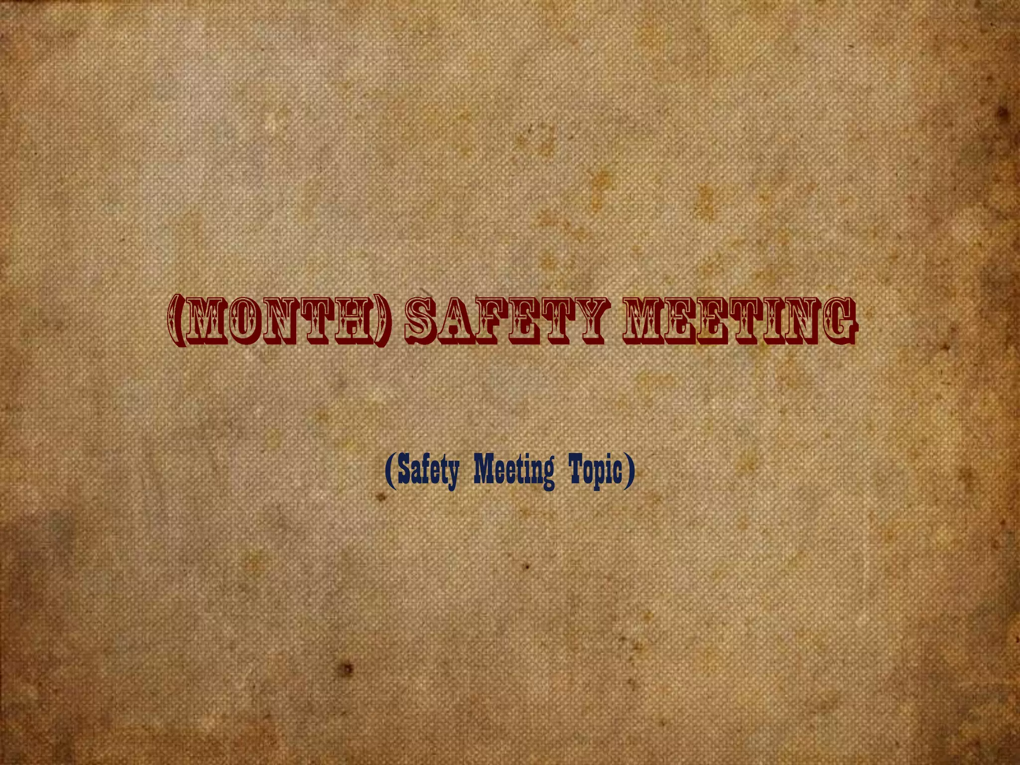 Safety Meeting Presentation Template | PPTX