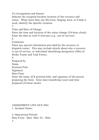Safety Message Ics 208 Map.pdf Safety MessagePlan (ICS 208)1. Incident Name2. Operati.docx