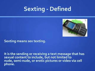 SafetyNET Sexting | PPTX