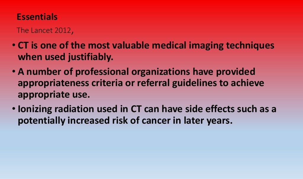 Safety of ct scan.