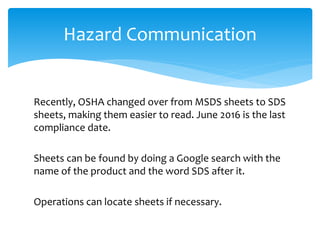 Sds Training.pdf Safety officer orientation | PPTX