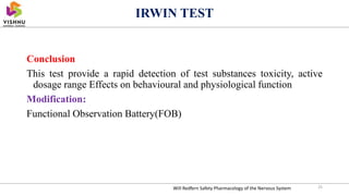 Irwin Battery Test Safety pharmacology | PPTX