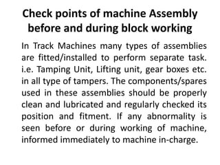 Agility Rac Machine Safety Checks Safety points of railway track mantainence machines.pptx