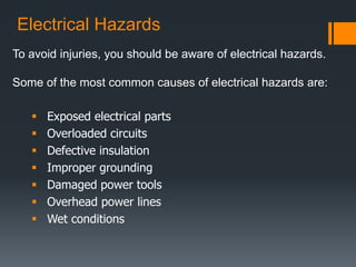 Electrical accidents of causes 12 Causes