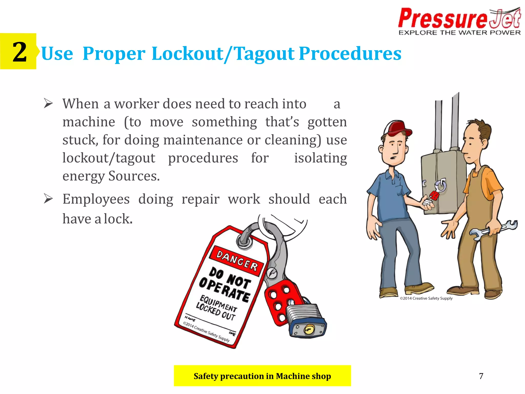 Safety precaution in machine shop | PDF