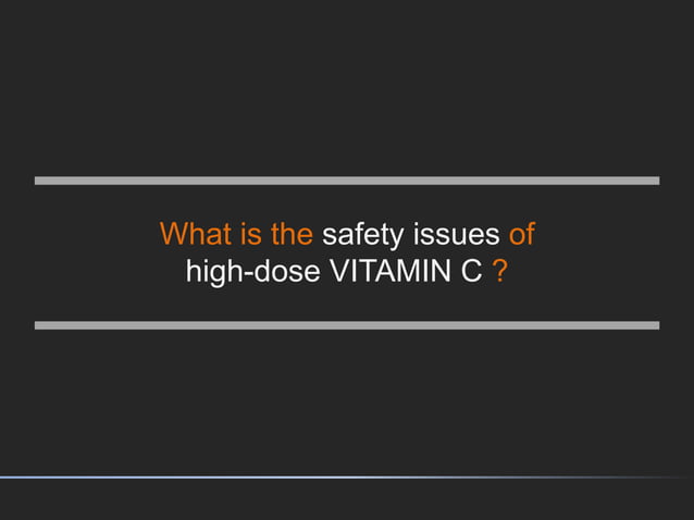 Safety protocol in vitamin c injection | PPTX | Blood Disorders ...