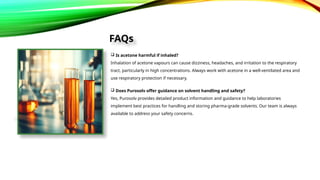 Critical safety guidelines for acetone use in labs | PPTX