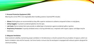 Critical safety guidelines for acetone use in labs | PPTX