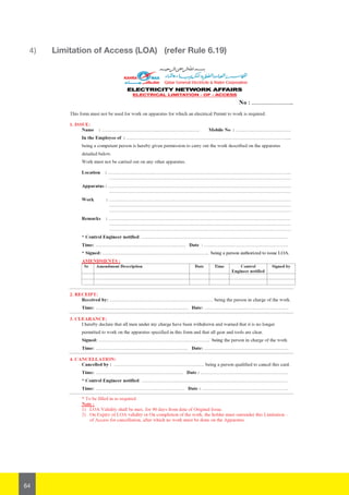 64
4)	 Limitation of Access (LOA) (refer Rule 6.19)
 