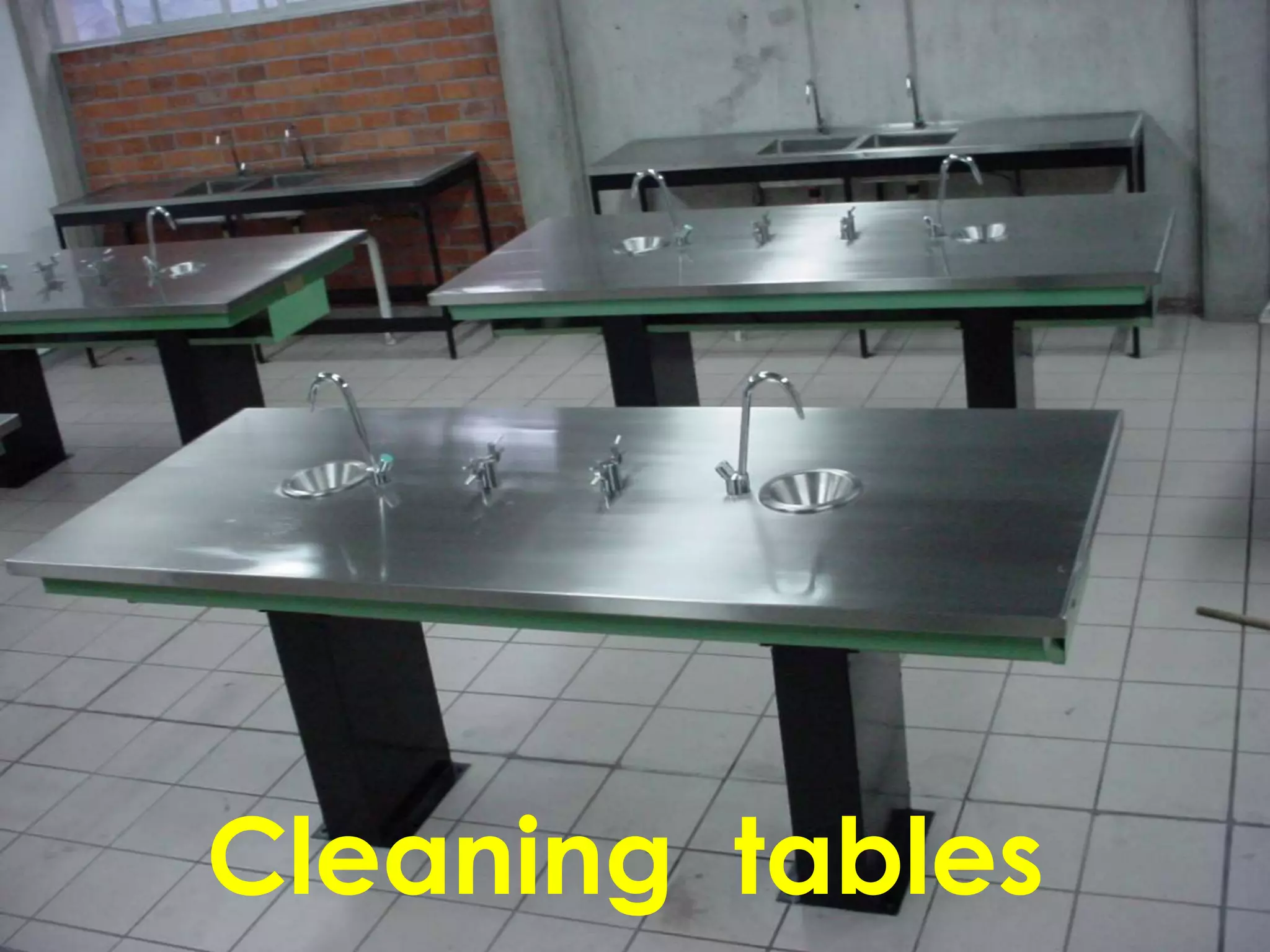 Cleaning tables