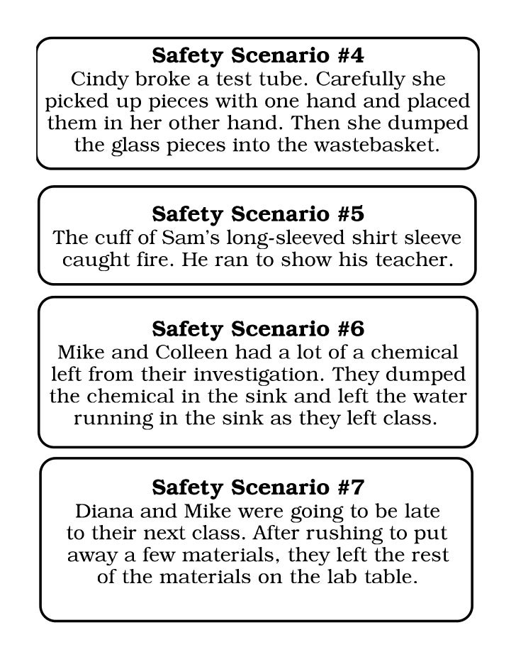 Workplace safety scenario examples
