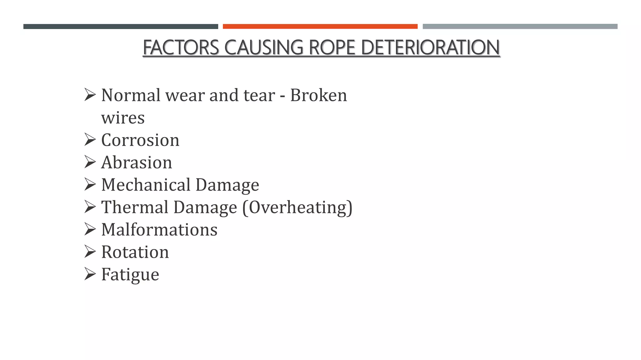 Safety consideration in Ropes , Slings and Fiber Ropes | PPTX