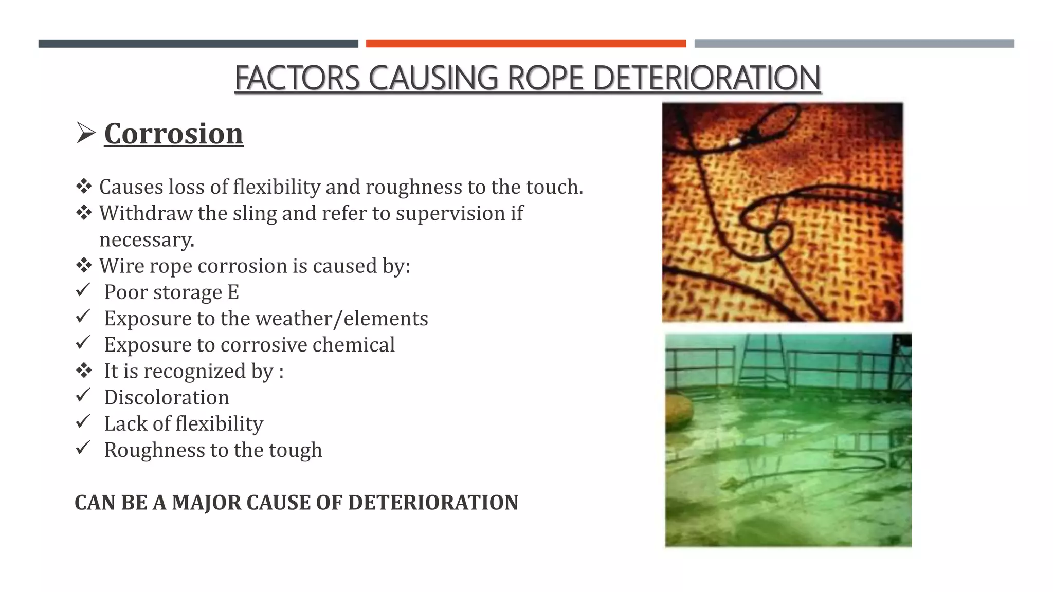 Safety consideration in Ropes , Slings and Fiber Ropes | PPTX