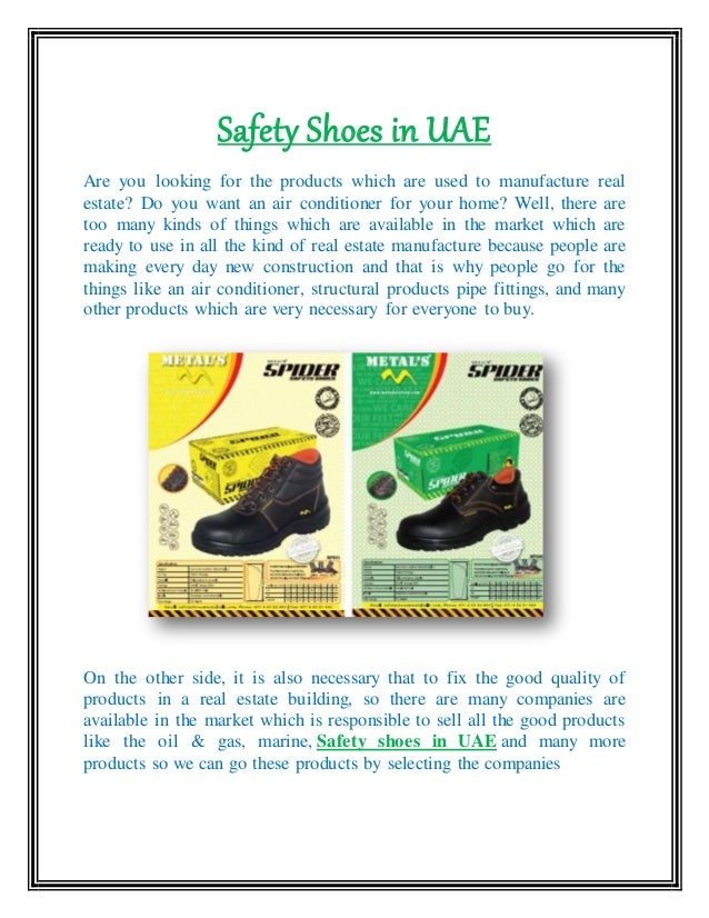 Safety shoes in uae