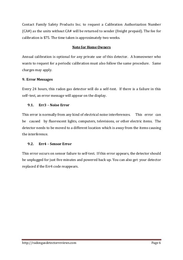 Safety Siren Pro Series 3 Radon Gas Detector User Guide User Manual