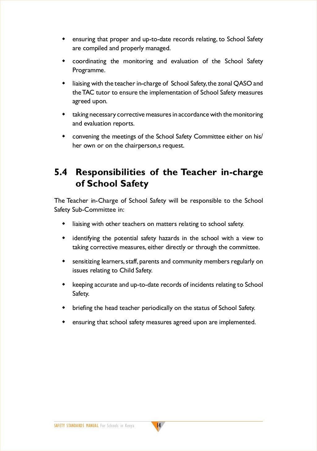 Safety standards for schools in Kenya