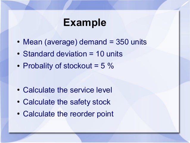 how to calculate safety stock
