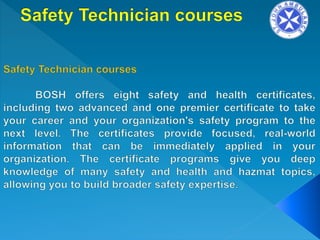 Safety Technician Course