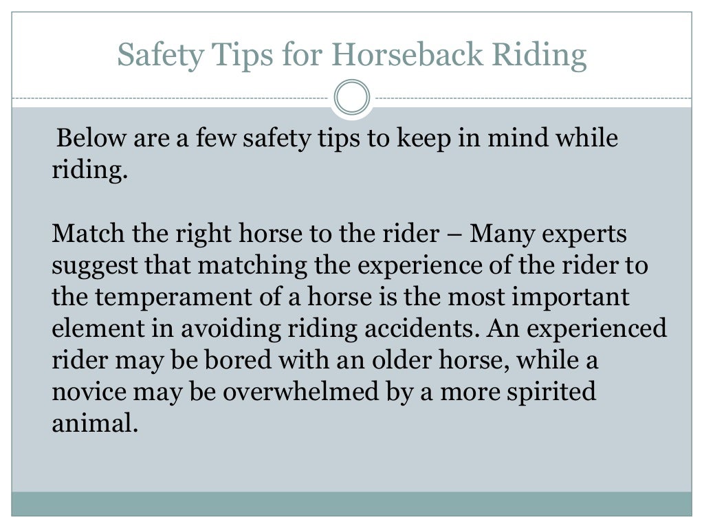 Safety tips for horseback riding by suzanne cleland zamudio