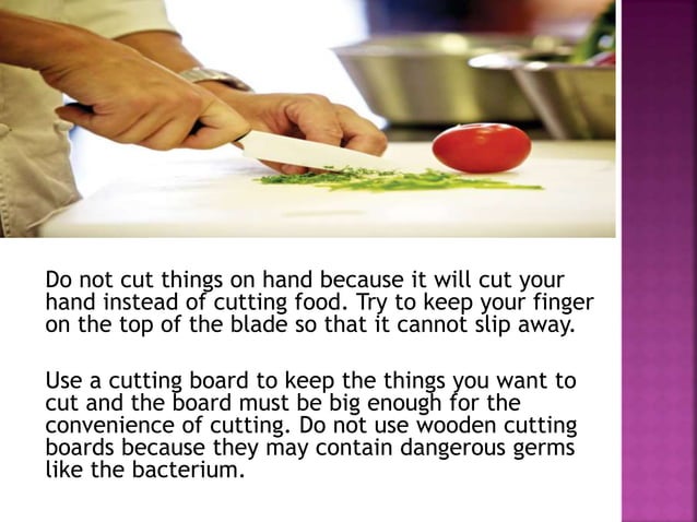 Safety tips for kitchen knife | PPT