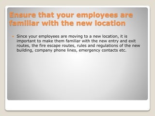 Safety tips for office relocation | PPTX
