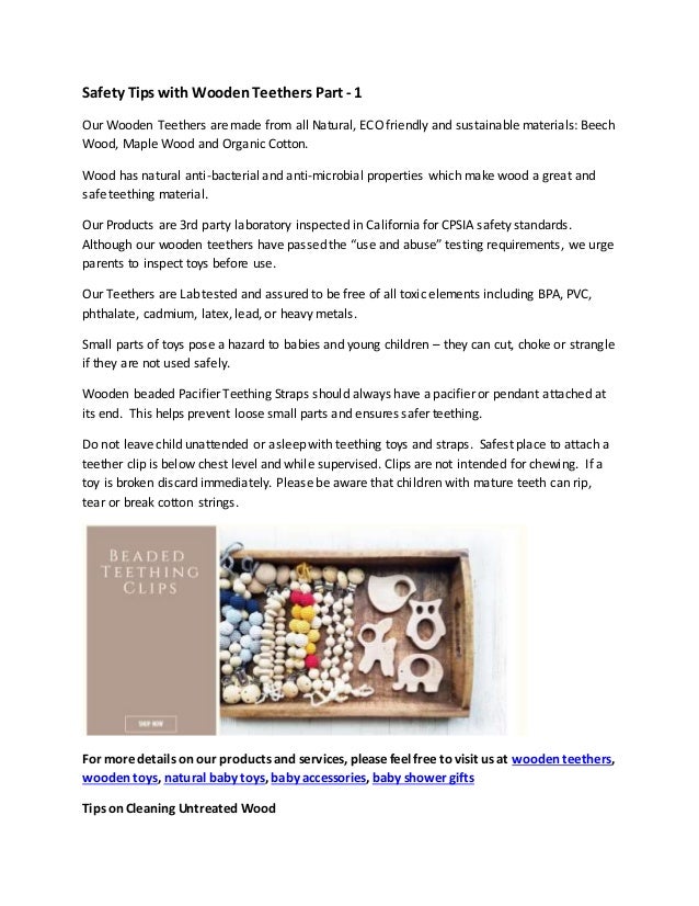 wooden teethers safe