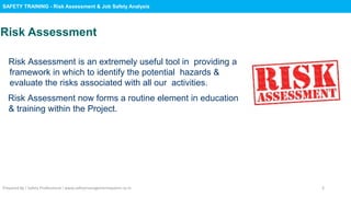 Safety training: Risk Assessment & Job Safety Analysis | PPTX